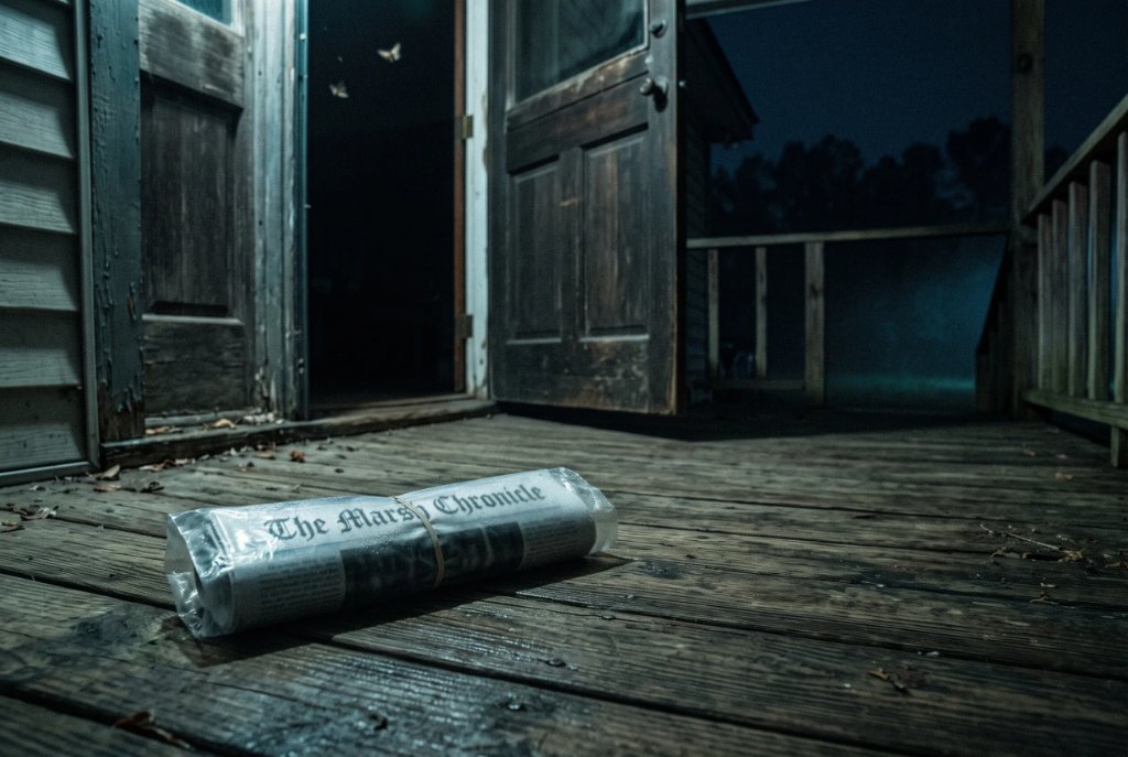 the parish paper, porch light on, nobody home